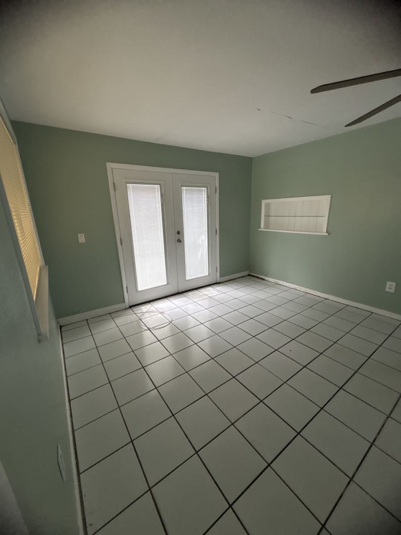 Before: dated green room