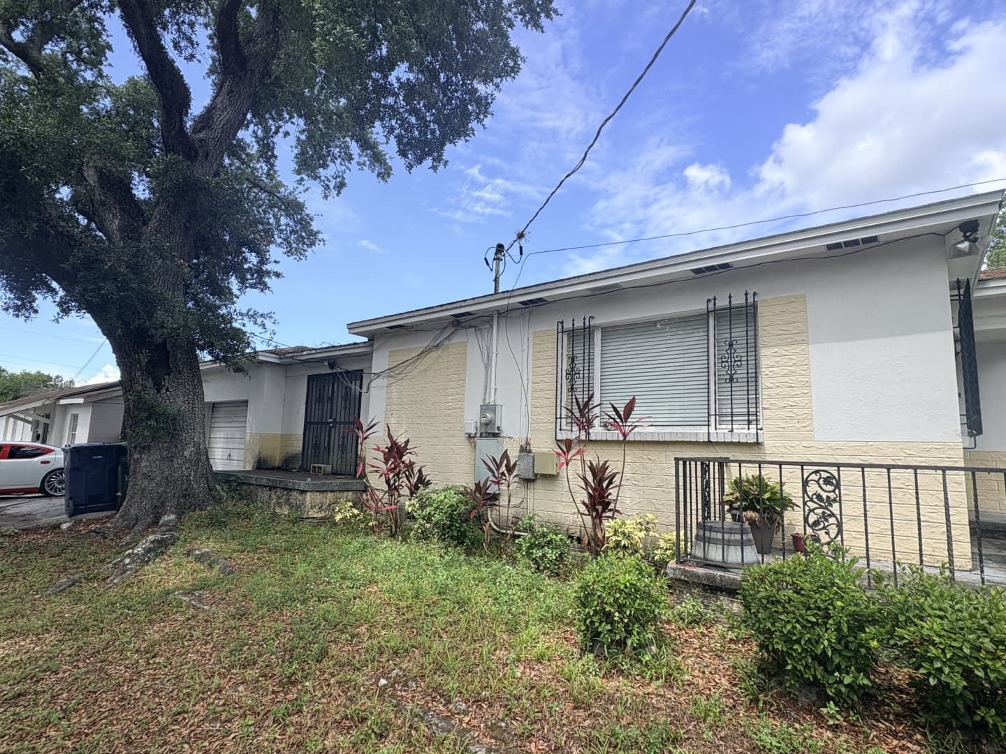 Before: dated two-tone exterior